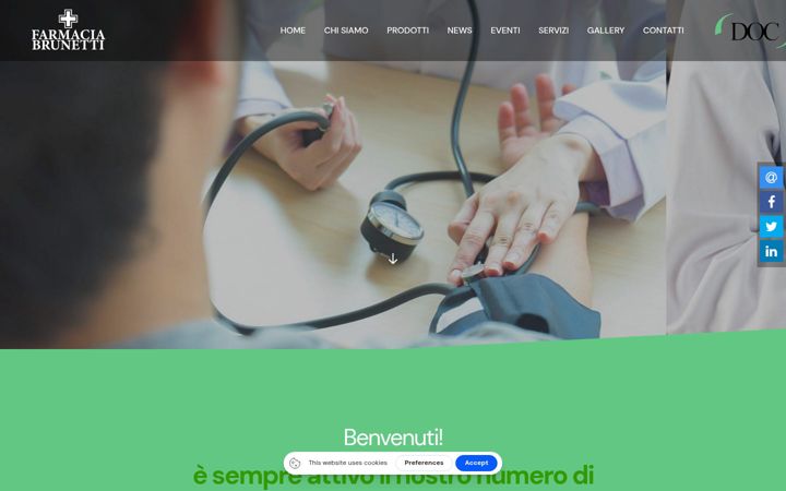 Screenshot of farmaciabrunetti.it