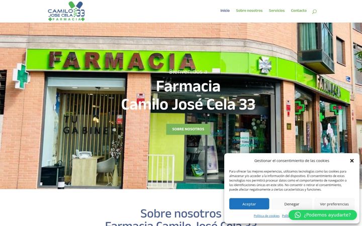 Screenshot of farmaciacamilojosecela33.es