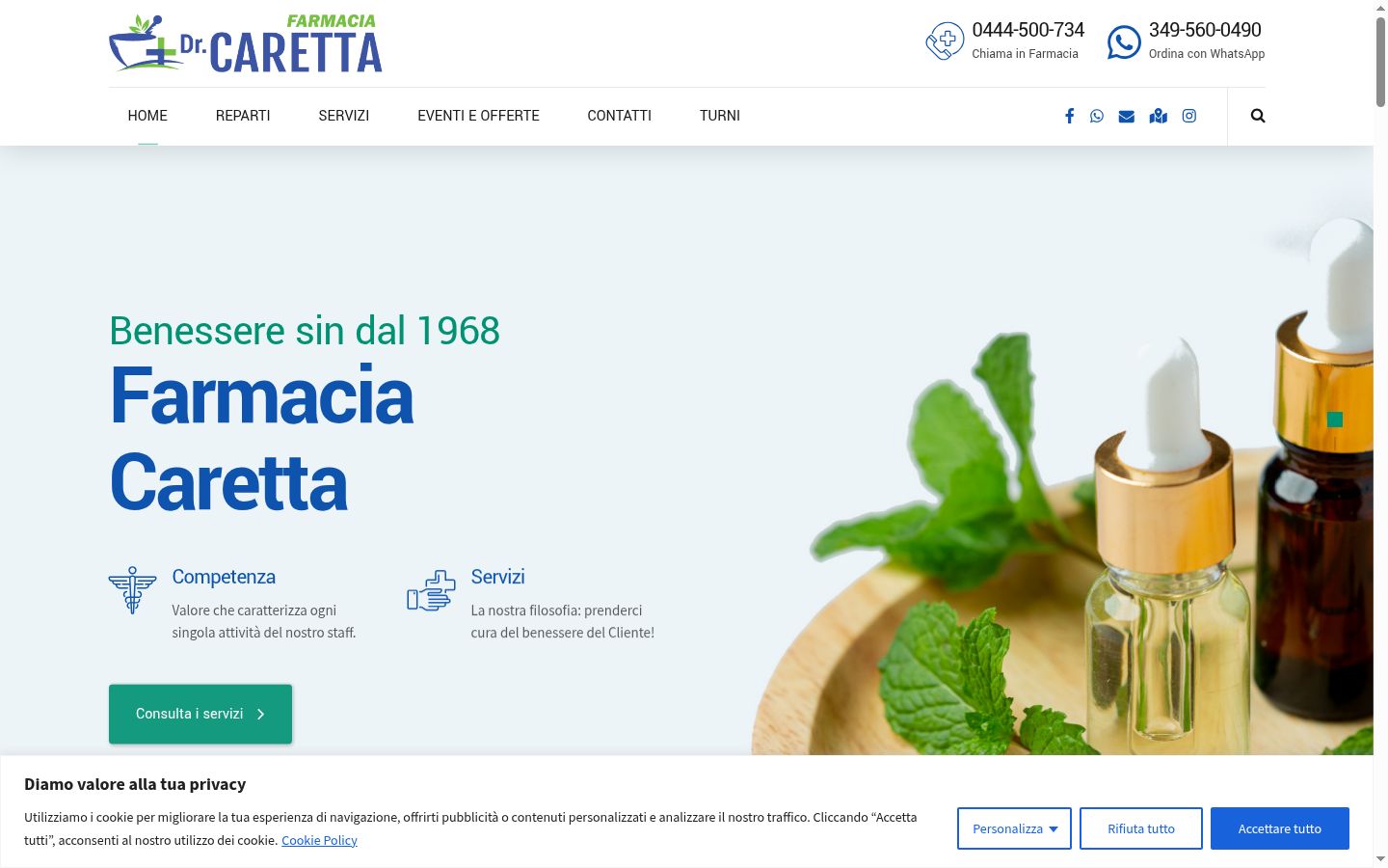 Captura de ecrã do banner de consentimento apresentado antes de qualquer interação
