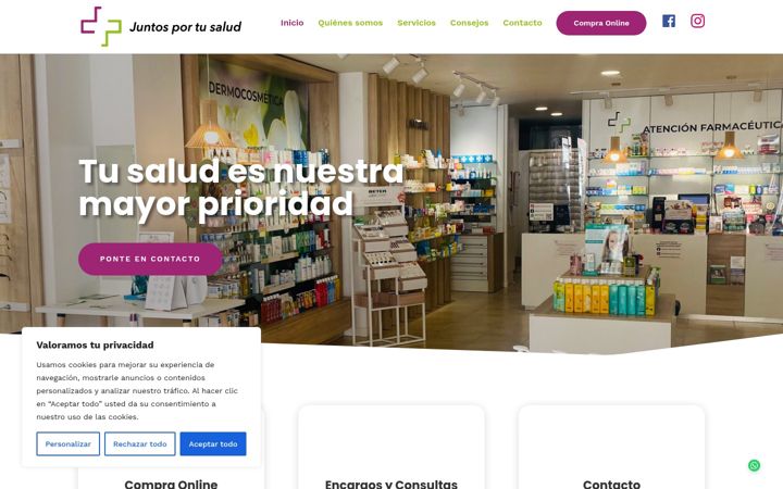Screenshot of farmaciacarlosescolano.com