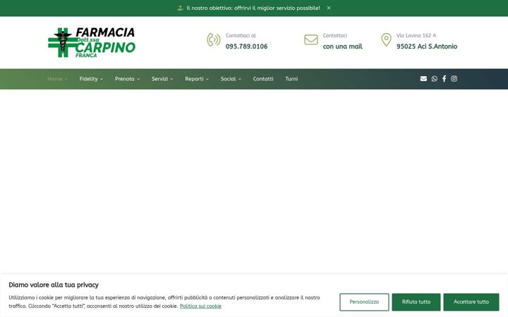 Screenshot of farmaciacarpino.it