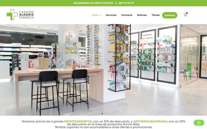 Screenshot ta' farmaciacasadoaldariz.es