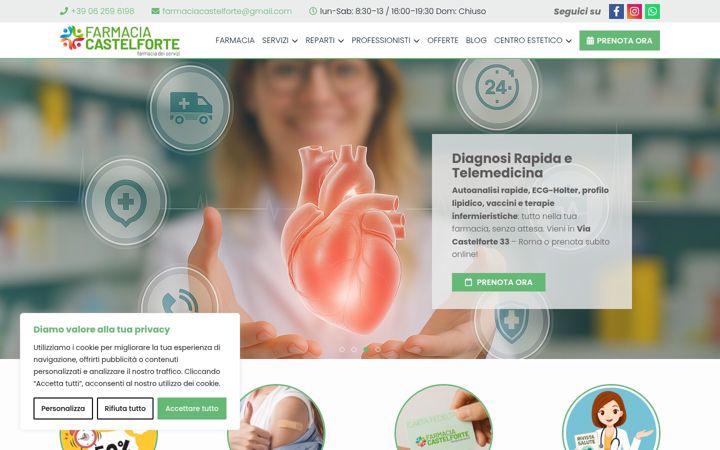 Screenshot of farmaciacastelforte.it
