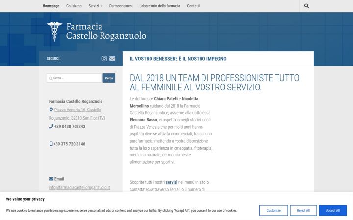 Screenshot of farmaciacastelloroganzuolo.it