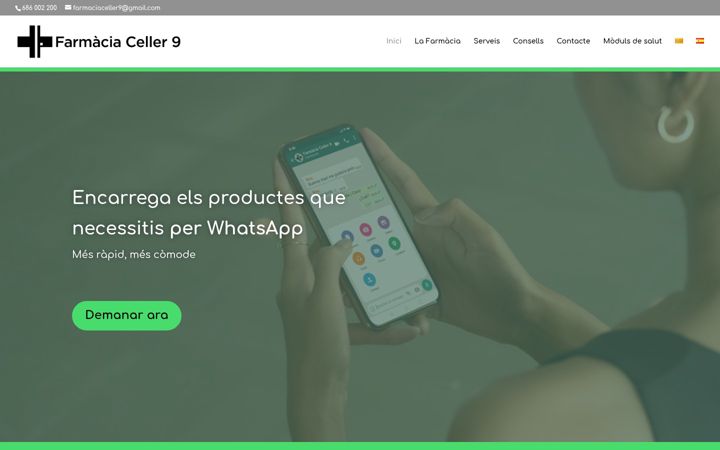 Screenshot of farmaciaceller9.com