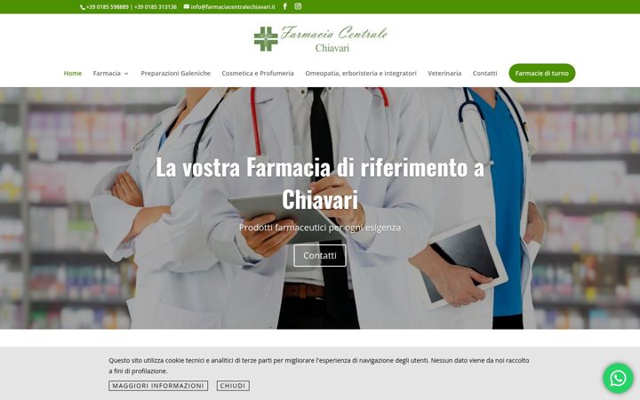 Capture d'écran de farmaciacentralechiavari.it