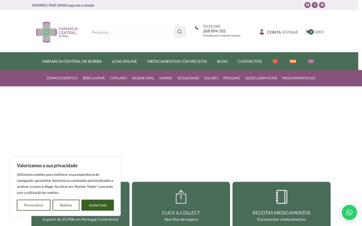 Screenshot of farmaciacentralonline.com