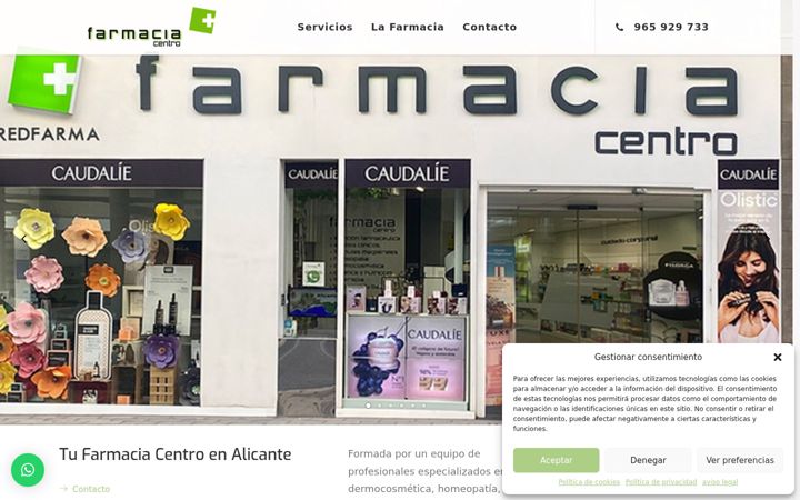 Screenshot of farmaciacentroalicante.es