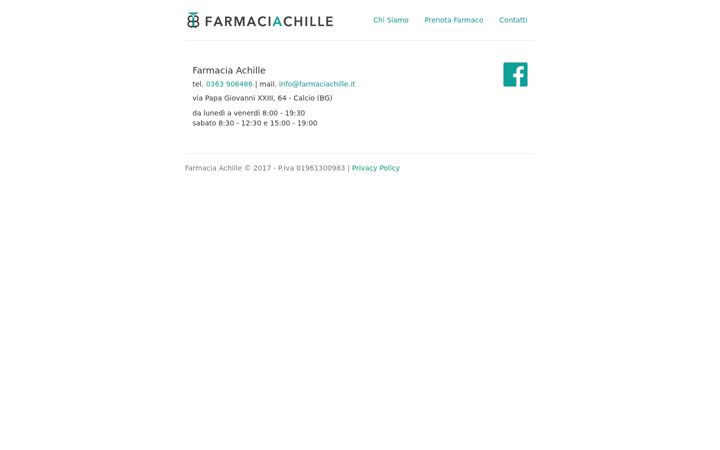 Screenshot of farmaciachille.it