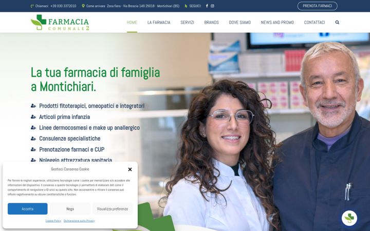 Screenshot of farmaciacomunale2montichiari.it