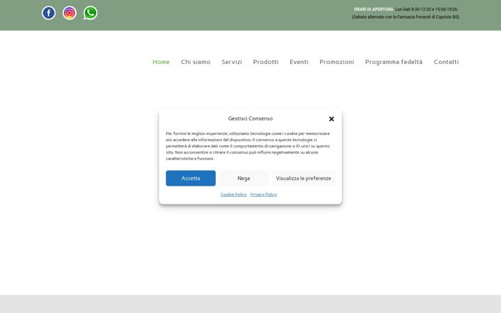 Screenshot of farmaciacomunaledicapriolo.it