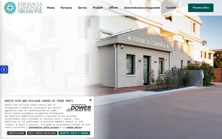 Screenshot of farmaciacomunalesirmione.it