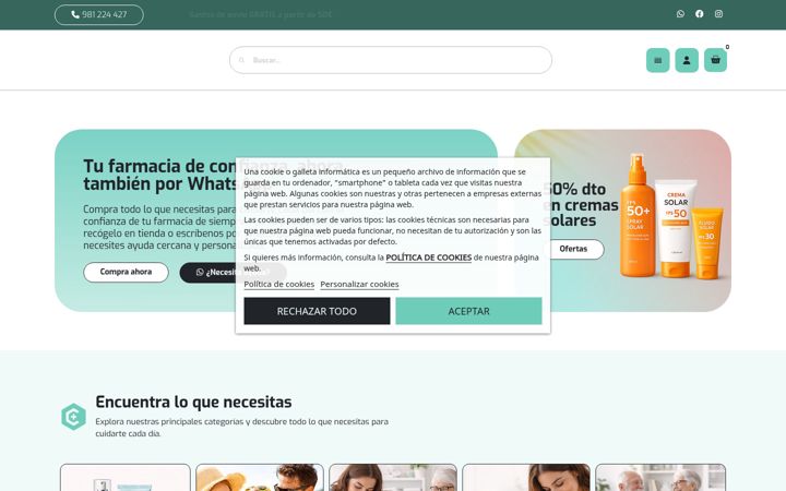 Screenshot του farmaciacontreras.com