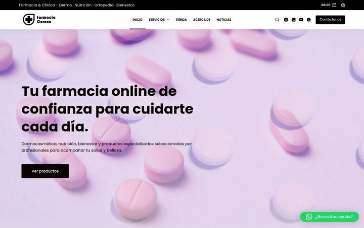 Screenshot of farmaciacorona29.es