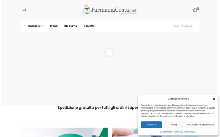 Screenshot ta' farmaciacosta.net