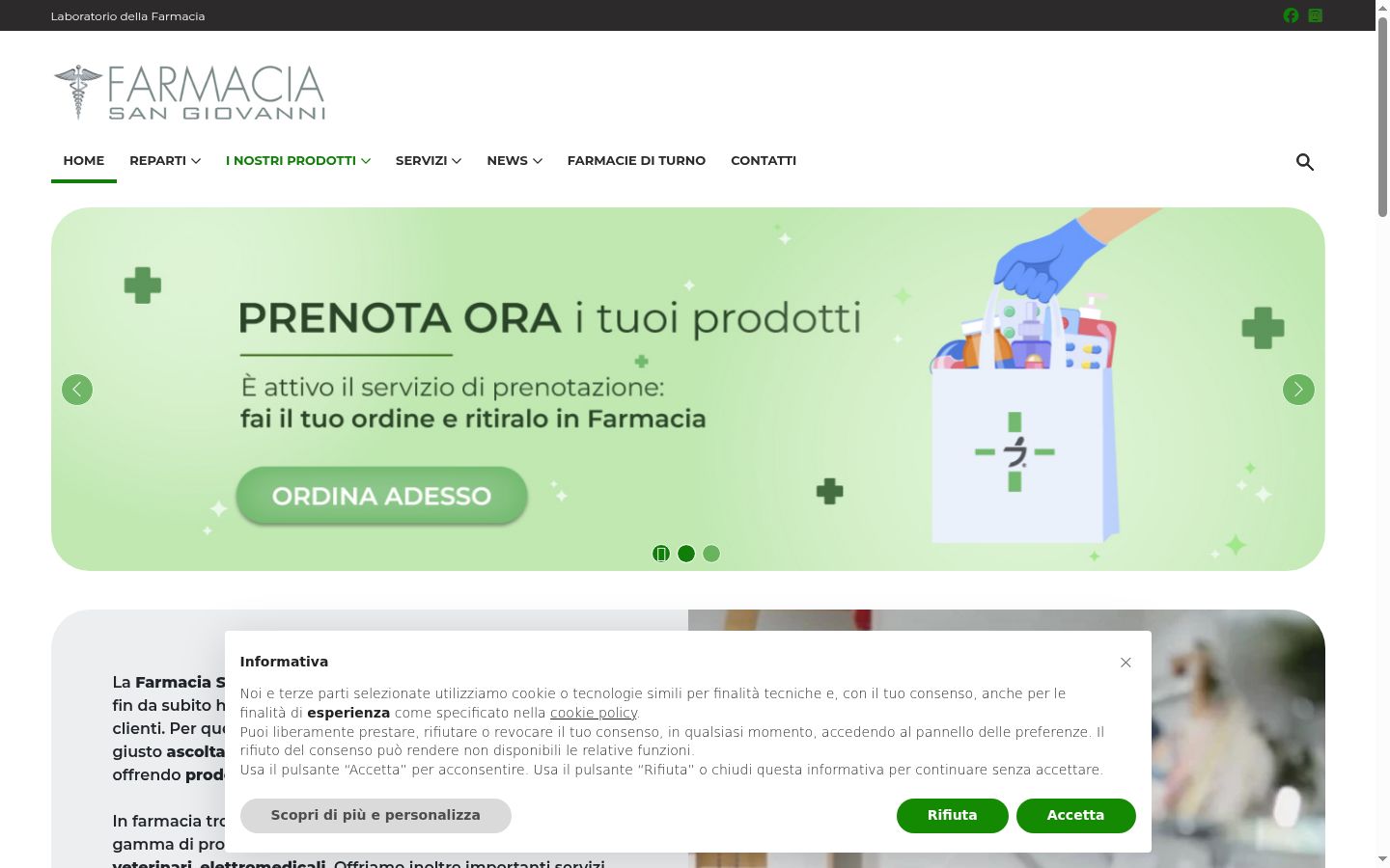 Captura de ecrã do banner de consentimento apresentado antes de qualquer interação
