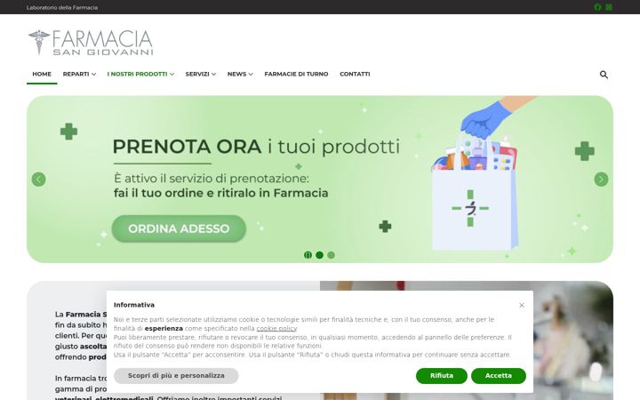 Screenshot of farmaciacrespellano.it