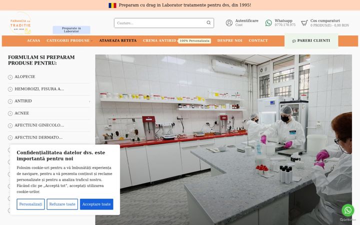 Screenshot of farmaciacutraditie.ro
