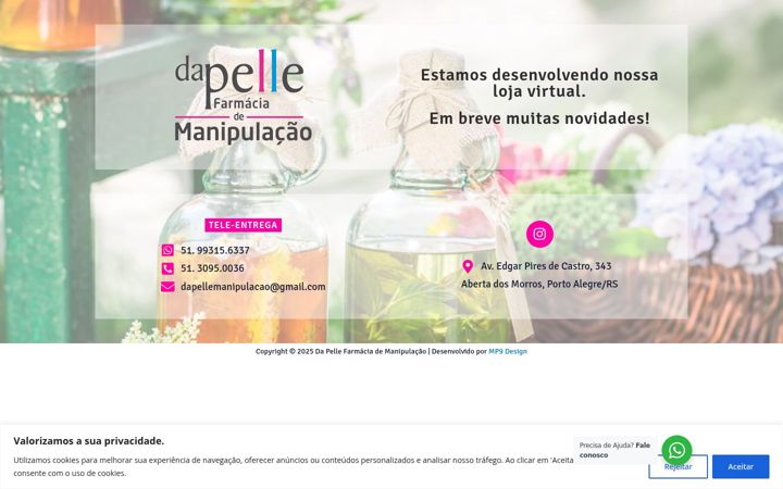 Screenshot of farmaciadapelle.com.br