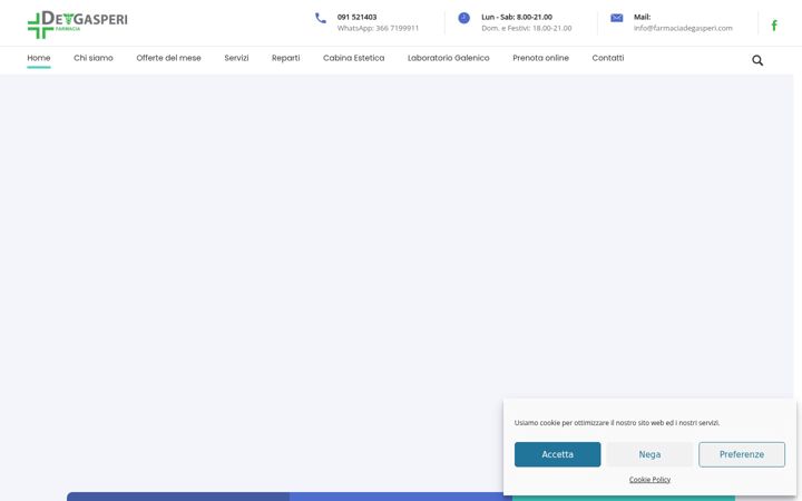 Screenshot of farmaciadegasperi.com