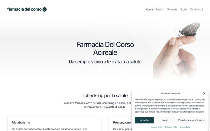 Screenshot of farmaciadelcorsoacireale.com