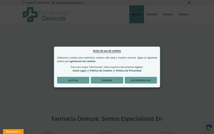 Screenshot of farmaciadeleuze.com