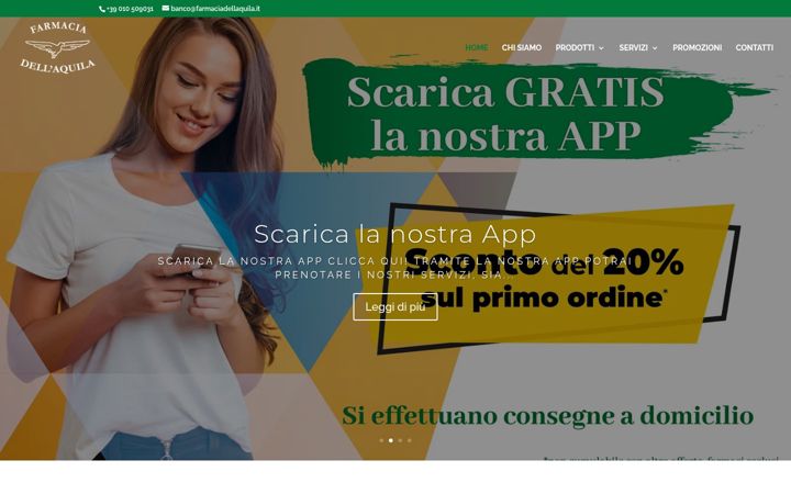 Screenshot ta' farmaciadellaquila.net