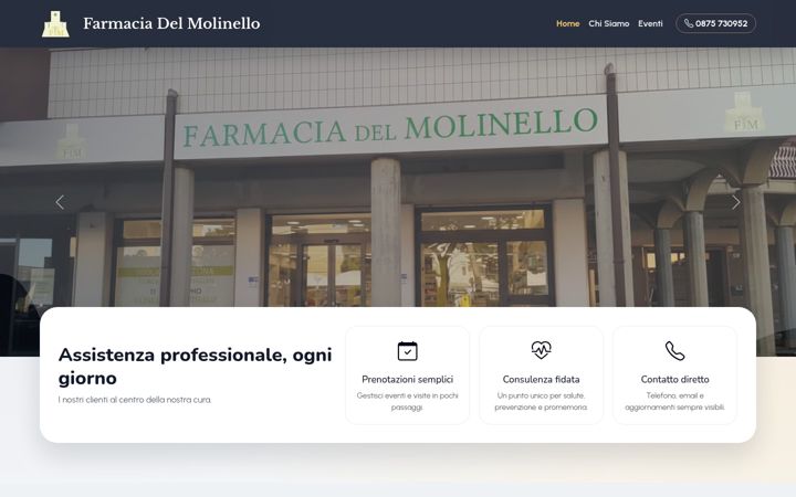 Screenshot of farmaciadelmolinello.it
