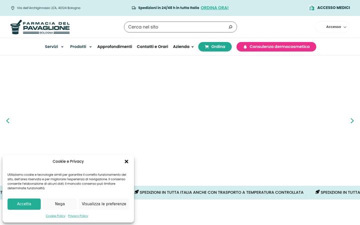 Snimka zaslona za farmaciadelpavaglione.it