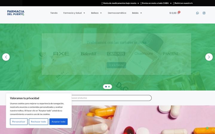 Screenshot of farmaciadelpuerto.com.ar