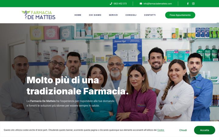 Screenshot of farmaciadematteis.com