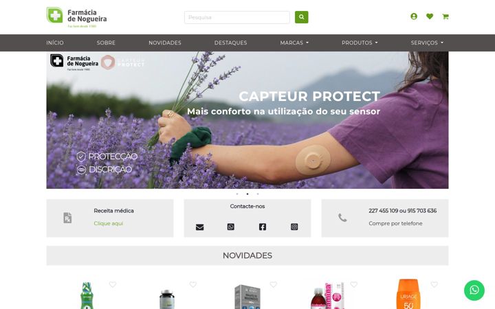 Screenshot van farmaciadenogueira.pt