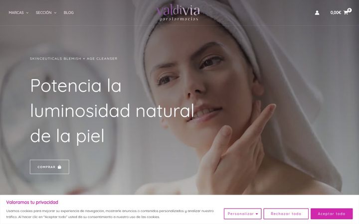 Screenshot of farmaciadevaldivia.com