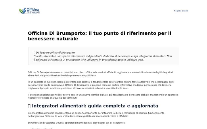 Captura de pantalla de farmaciadibrusaporto.it