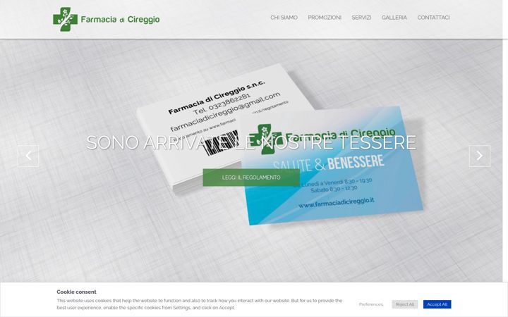 Captura de pantalla de farmaciadicireggio.it
