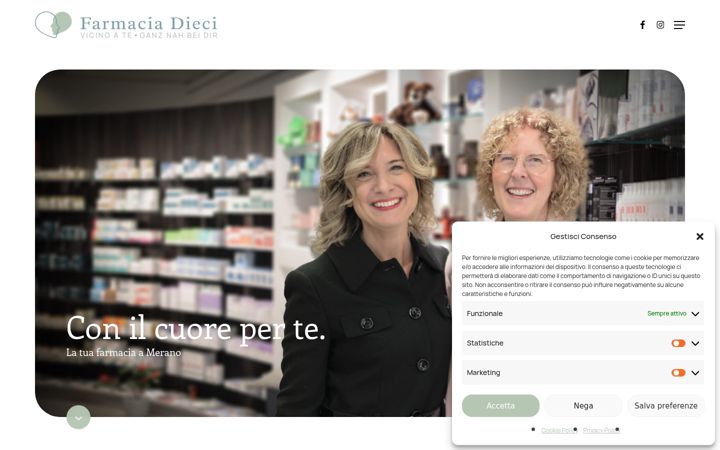 Captura de pantalla de farmaciadieci.it