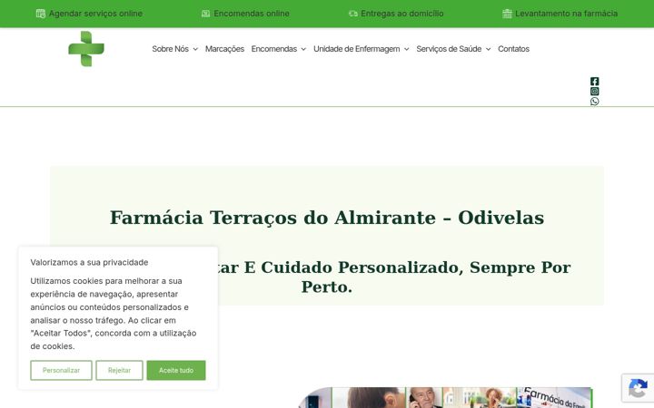 Screenshot of farmaciadoalmirante.com
