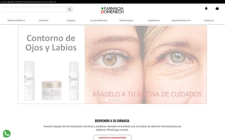 Screenshot του farmaciadomenechvalencia.es
