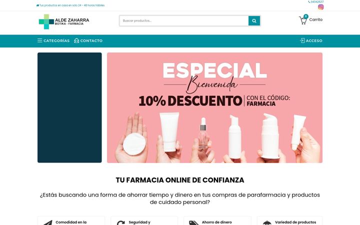 Screenshot of farmaciadonostia.com