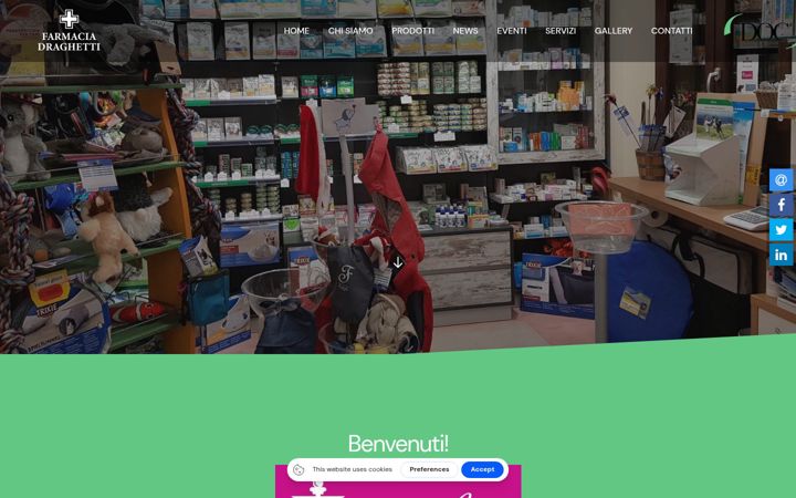 Captura de pantalla de farmaciadraghetti.it