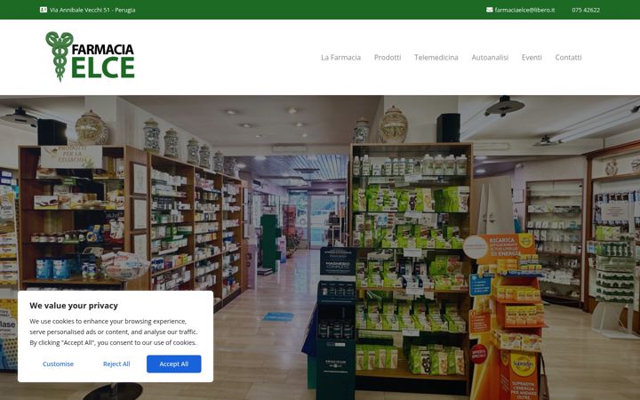 Screenshot of farmaciaelce.perugia.it
