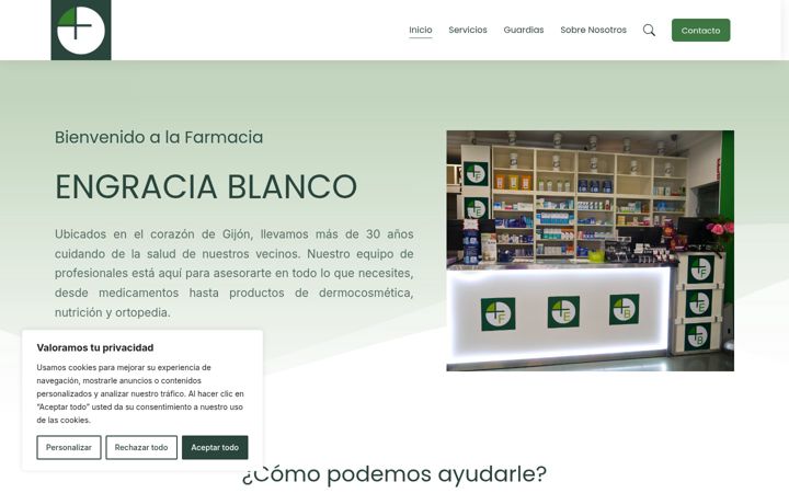 Screenshot του farmaciaengraciablanco.es