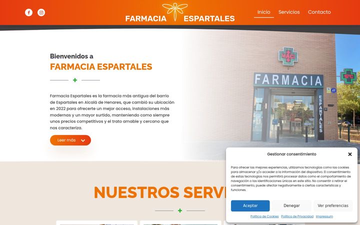 Screenshot του farmaciaespartales.es