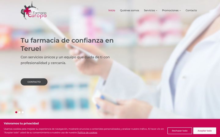 Screenshot του farmaciaeuropateruel.es