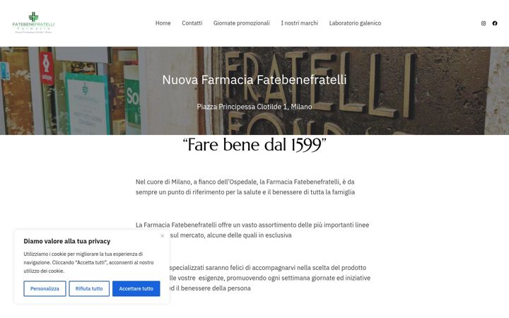 Capture d'écran de farmaciafatebenefratelli.it