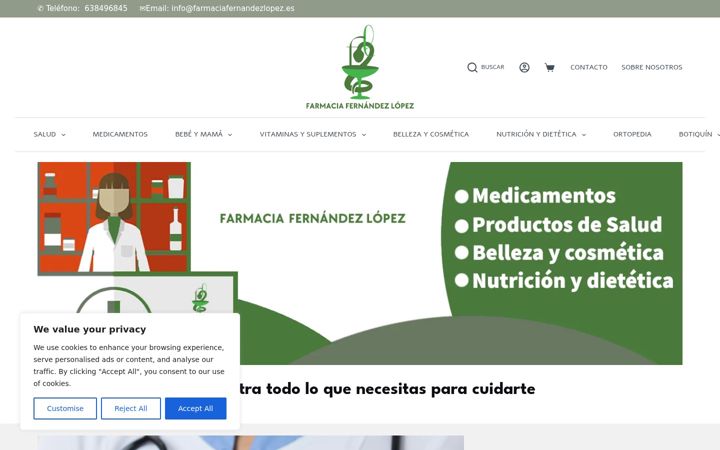Screenshot of farmaciafernandezlopez.es