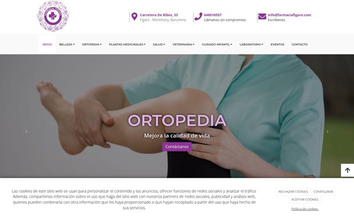 Screenshot of farmaciafigaro.com