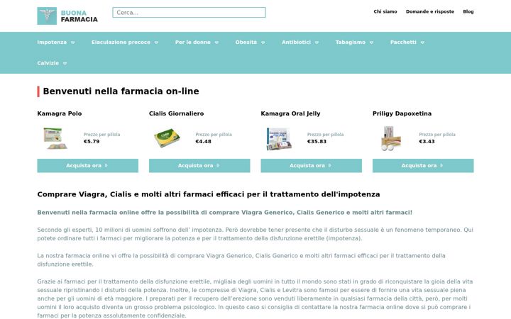 Screenshot of farmaciafilippi.it