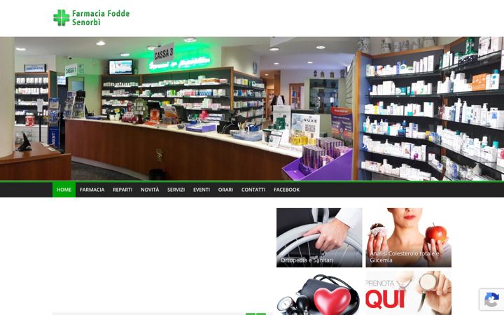 Ekraanipilt saidist farmaciafodde.it