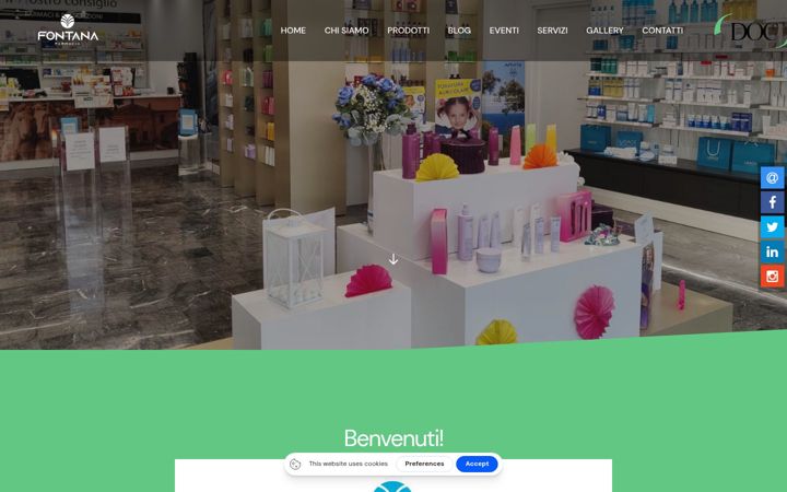 Screenshot of farmaciafontanacreazzo.it